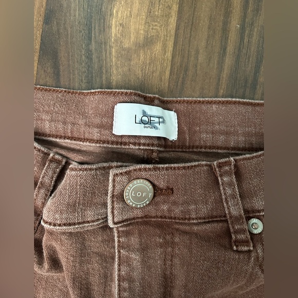 LOFT Women's Straight Brown Jeans Size 6 - Picture 2 of 9